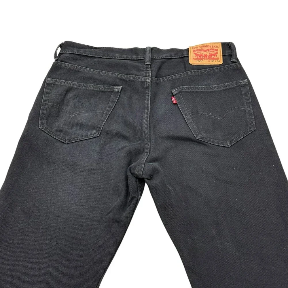 Men’s Levi’s 550 Black Denim Jeans Relaxed Fit